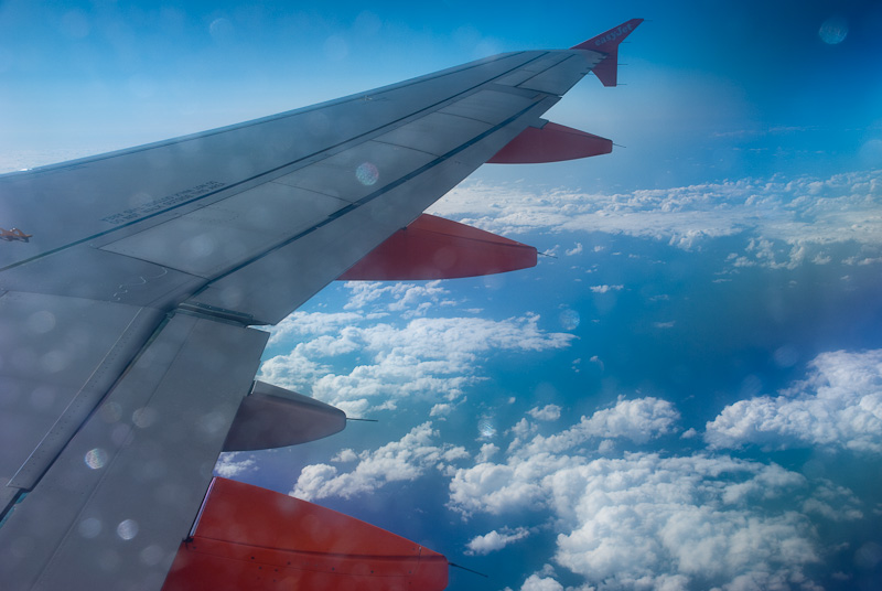 Flying over the ocean